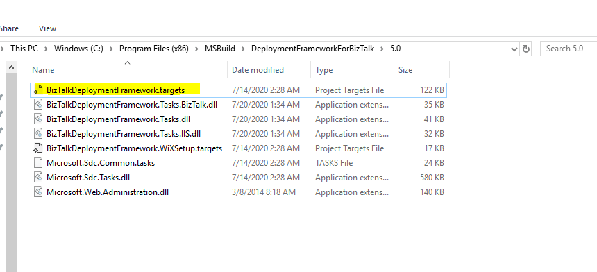 Additional changes required before creating the BTDF MSI